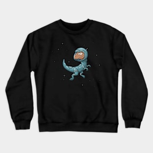 Velociraptor Astronaut Dino Raptor in Outer Space Crewneck Sweatshirt